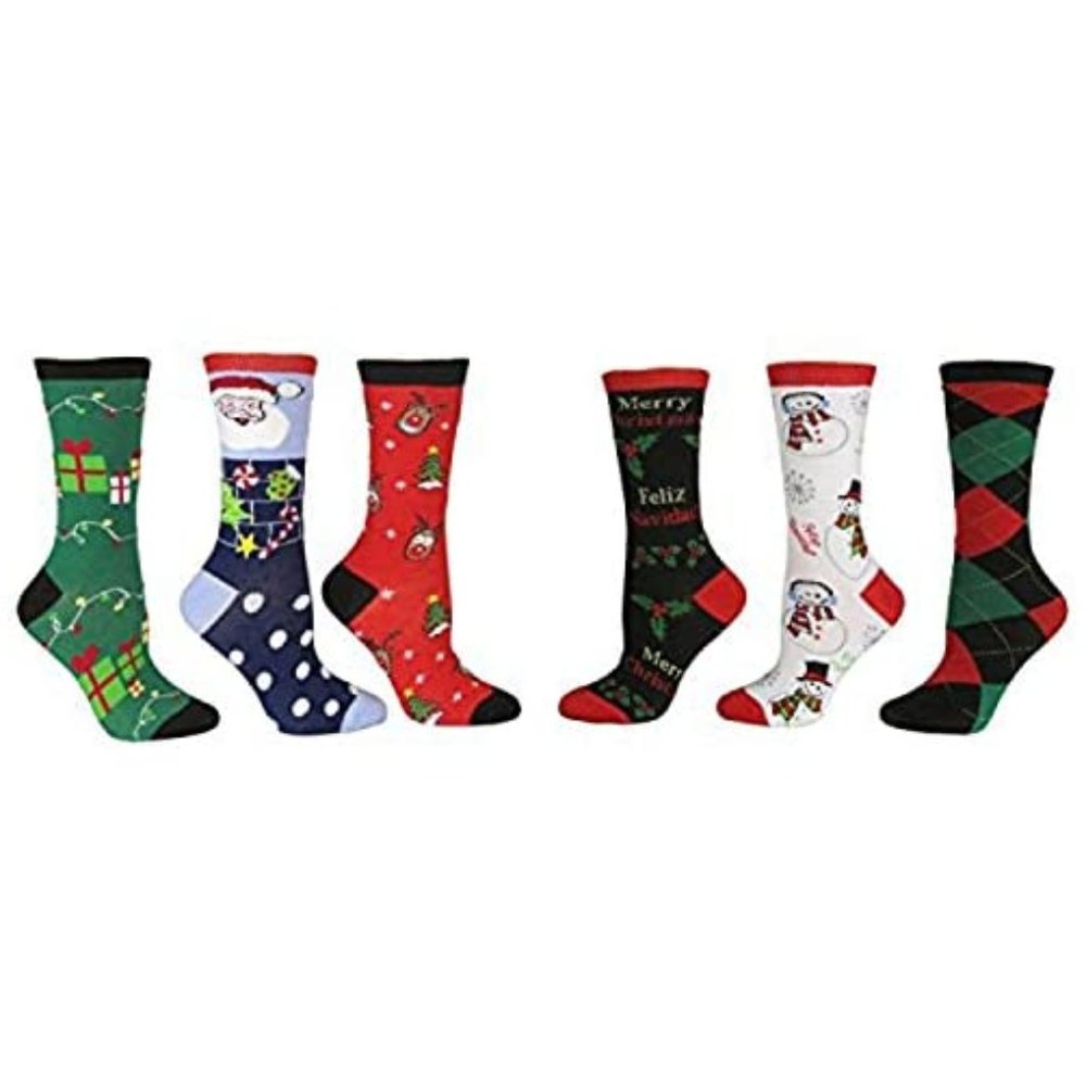 HIBALY Holiday Christmas Socks for Men